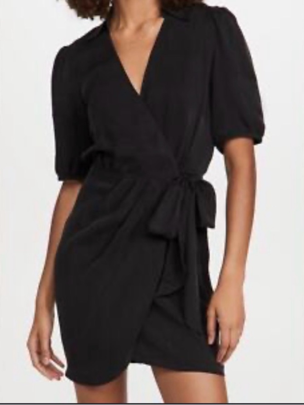 ba&sh Black Dress with Bow Detail, wrap dress